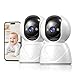 5G WLAN Überwachungskamera Innen, 3MP 360° Drehbar Innen Kamera Überwachung, Schwenken/Neigen Hundekamera für Personen/Baby/Haustiere, Auto-Tracking, 3 Nachtsicht, Zwei-Wege-Audio, SD/Cloud