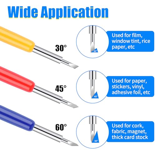 40 pcs replacement cutting blades fine point blade compatible with explore air 2air 3makermaker 3 20 pcs standard blades 10 pcs deep cutting blades and 10 pcs fine point blades