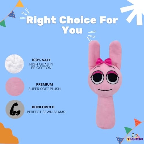 Image of Pink Bow Sprunki Plush Toys