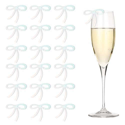 Marcadores de copas de acrílico PATIKIL, lazos para bebidas en fiestas de cumpleaños y bodas