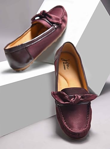 Image of JM LOOKS Women's Loafers with Bow Detail | Stylish Slip-On Flats for Daily Comfort and Stylish