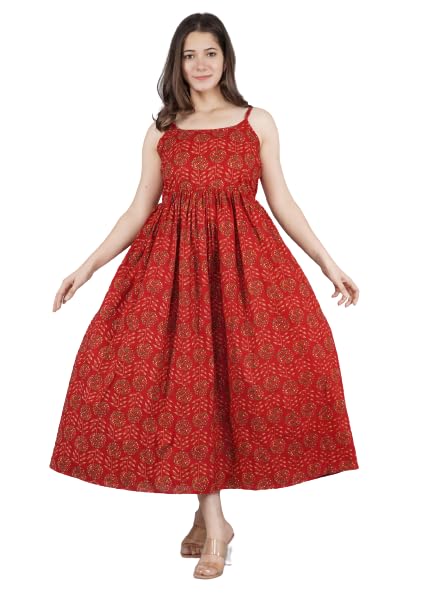Image of Women's Sleeveless Flared Full-Long Dress | RM0009
