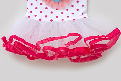 Dogloveit Grenadine Tutu Polka Dot Dress With Cherry Pattern Summer Cute Clothes For Dog Cat Puppy Pet,Pink,X-Small #TOP5