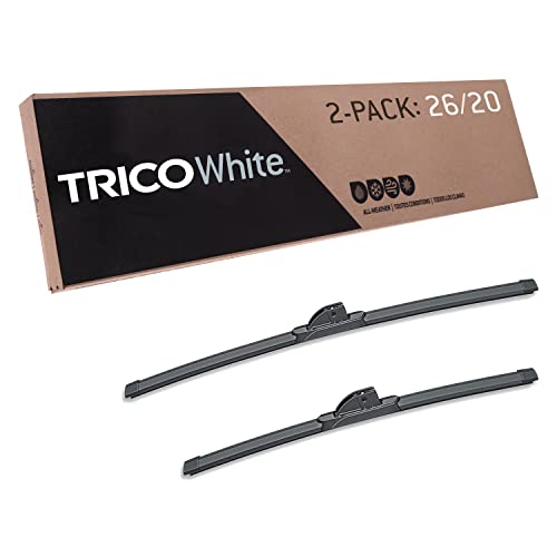 Image of TRICO White 26 inch + 20 inch Extreme Weather Premium Winter Automotive Replacement Windshield Wiper Blades (Set of 2), Passenger and Driver Side All-Weather Beam Wiper Blades for Select Vehicle Models