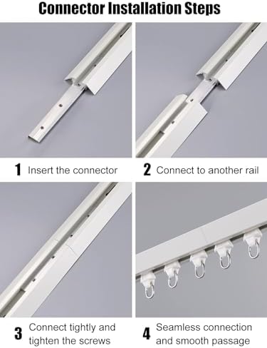 Heavy-Duty Curtain Track System, Ceiling Mount Rods for Windows & Showers, Elegant Room Divider & Partition Solution for Home & Office