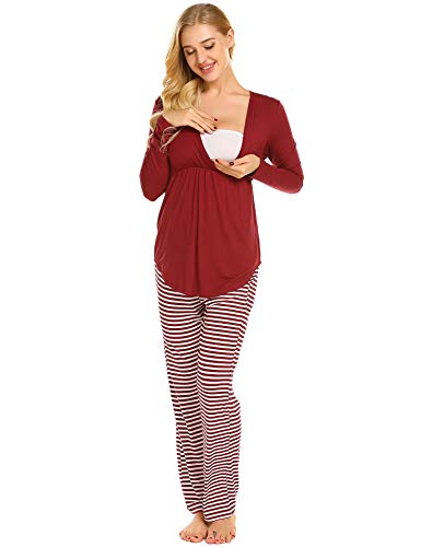 Preisvergleich Produktbild MAXMODA Damen Schlafanzug / Pyjama für Schwangerschaft und zum Stillen