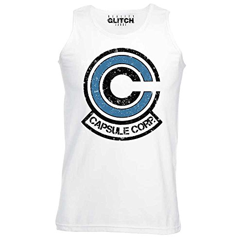 Reality glitch men's capsule corp vest (medium, white)…