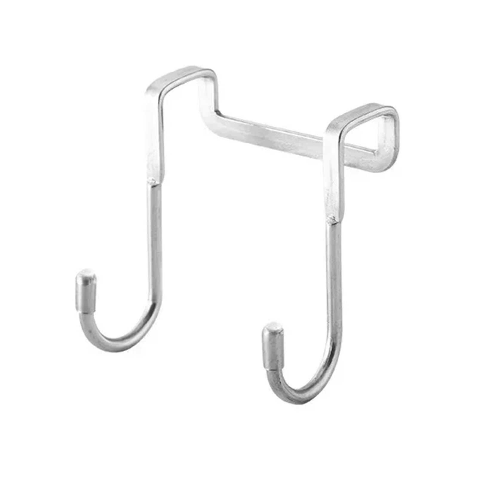 YILWPV 15pcs Stainless Steel Hook Double S-Shape Kitchen Bathroom Cabinet Door Back Type Coat Towel Storage Hanger(White)