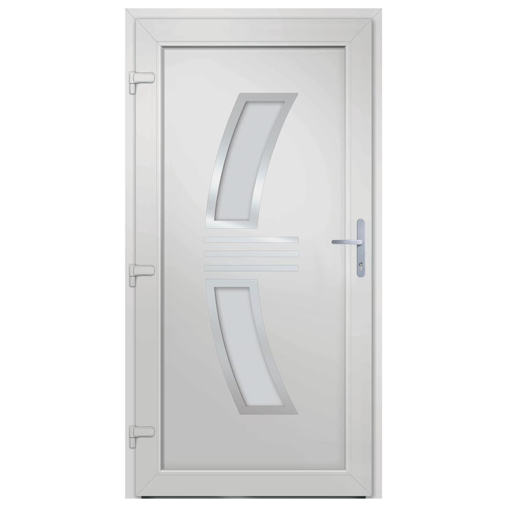 vidaXL Porta di Ingresso Destra/Sinistra Antracite e Bianco Misure Diversi