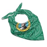 Washington State Flag Paisley Pattern Novelty Head Scarves Cute Bandanas Hair Scarf Kerchief 18'×18' 25'×25'