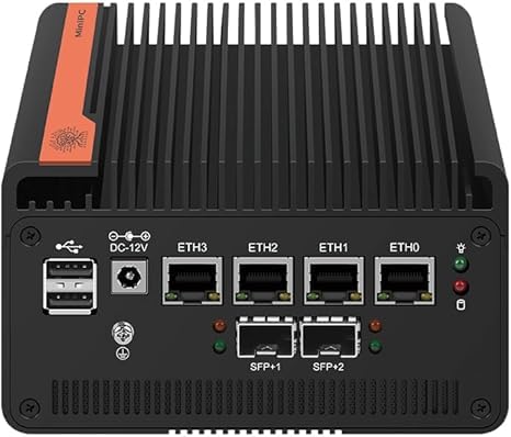 Image of Firewall Appliance 10GbE Mini PC with SFP+, Alder Lake N100 (4C /4T) 4X I226-V 2.5GbE 2 * 82599ES 10GbE Firewall LTE Router Support AES-NI (N150, 8G+256G)