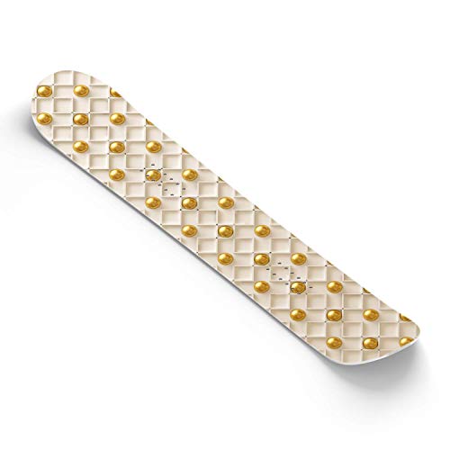 Snowboard Wrap Graphic Sticker Skin Cover - Includes Breakaway Knife - Universal Fit up to 65 inches and 14 inches Wide - Gold Pearl