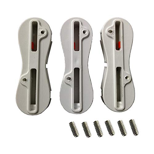 UP100® 9 Degree FCS II Fusion Fin Box 1 Center + 2 Side for Surfing Surfboard Fins Surf Fin FCS 2 Plugs (1 x 0 Degree + 2 x 9 Degree) (White)