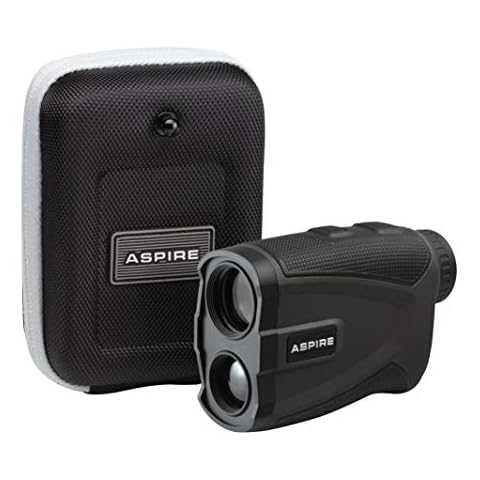 Aspire Golf Platinum Laser Rangefinder with Slope, 6X Magnification, 1000 Yards, Pin Seek, Target Lock, Vibration Alert, Noise Filtration, IPX5 Water Resistance — Case and Battery Included Cover