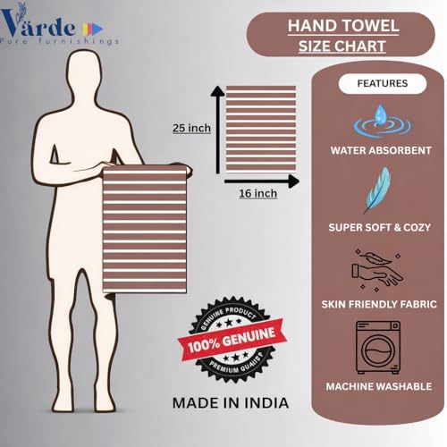 Image of Premium Hand Towels | 180 GSM Cotton Hand Towels | Hand Towel Set of 5 | Hand Towel for Gym | Soft Towels | Size 16W x 25L (Multicolor, Pack of 5)