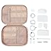 NISHEL Travel Cord Organizer Case, Tech Electronic Bag, Essentials for Charger, Cable, Phone, Hard Drive, USB, SD Card, Pink