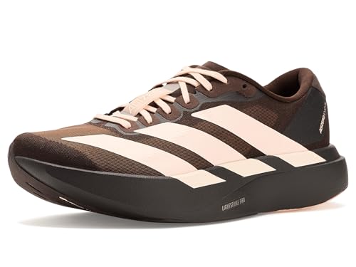 adidas, Womens, Adizero Evo SL Running Shoes, Aurora Coffee Met./Blush Pink/Iron Met, 8, C - Medium