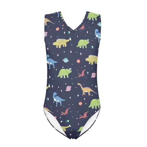 Image of One Piece Swimsuit Girls Kids Bathing Suit V Neck Wide Shoulder Strap Toddler Beach Swimwear for 3-14 Years