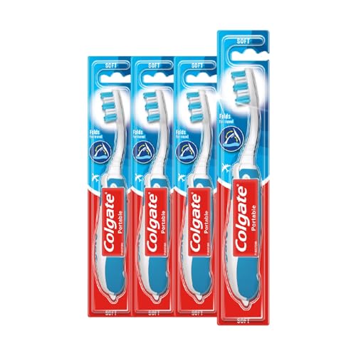 Colgate Portable Adult Manual Toothbrush 4 Pack