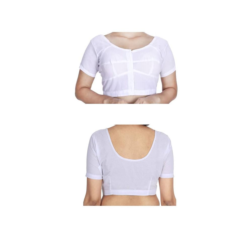 sri ganesha handloom SGH Women's Stitched Readymade Cotton(Rubia) 2by2 Blouse, Plain Colour (36,Single) |37-picture-11