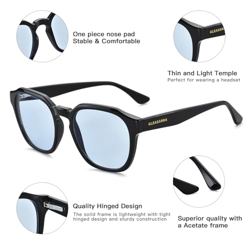 Image of 99.9% Blue Light Blocking Glasses For Men Women Anti-Fatigue Computer Gaming Sleep Glasses Reduce Eye Strain