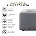 Tower T20051RGG Cavaletto 4-Slice Toaster with Defrost/Reheat, Stainless Steel, 1800W, Grey and Rose Gold