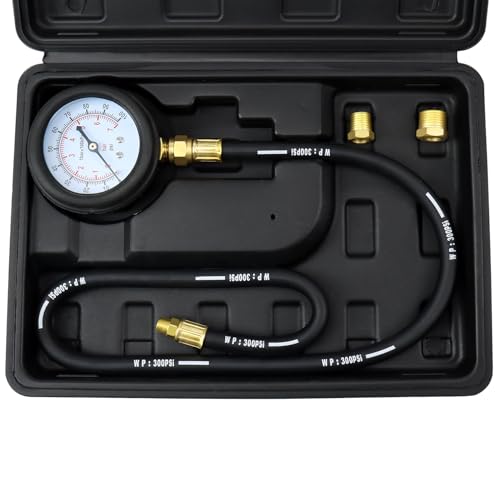 YSTOOL Oil Pressure Tester Kit Professional Oil Pressure Gauge Tool for Engine Diagnostic Test with Hose Adapters and Carry Case for Cars ATVs Trucks Use 0-100psi