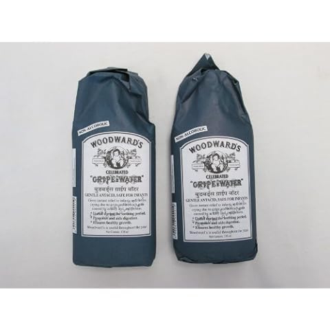 Woodward's Celebrated " Gripe Water " Gentle Antacid, Safe for Infants Instant Relief to Infants and Babies Crying Due Gripe, Stomach Pain and Indigestion with Non-alcoholic - 2 Packs of 130ml ( 4.40 Oz ) Bottles Cover