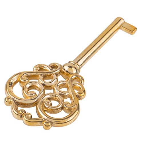 Solid Brass Hollow Barrel Skeleton Key For Cabinet Doors, Dresser Drawers, Grandfather Clocks - Antique, Vintage, Old Furniture | Kyf-1 #TOP1