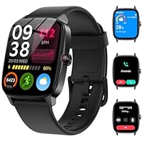 Smart Watch for Men Women, Bluetooth Call Smartwatch with AI Voice, 1.85" HD DIY Dial Fitness Watch, Heart Rate/SpO2/Steps/Sleep Monitor, 100+ Sports Modes, IP68 Waterproof Watch for Android iOS