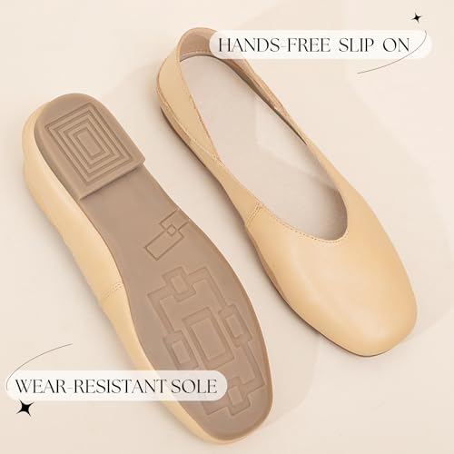 WONDERWAY Womens Foldable Ballet Flats, Comfortable Flat Breathable Ballet Shoes4