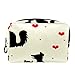 Produktbild TIZORAX Love of Dogs and Cats Make-up-Tasche Kulturbeutel für Frauen Hautpflege Kosmetik Handy Tasche Reißverschluss Handtasche