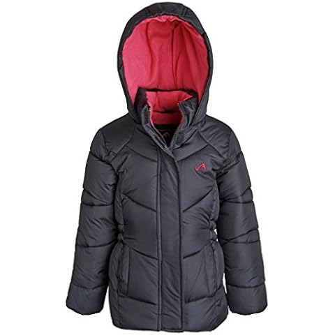 Vertical 9 Little Girls Down Alternative Fleece Lined Winter Puffer Jacket Coat - Black (Size 2T) Cover