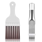 VAEIORP 2 Pezzi Spazzola per Condensatore, Pulisci Filtro Asciugatrice, Spazzola per Pulizia Condizionatore, Pettine per Condensatore Climatizzatore, Pulitore per Alette Condizionatore