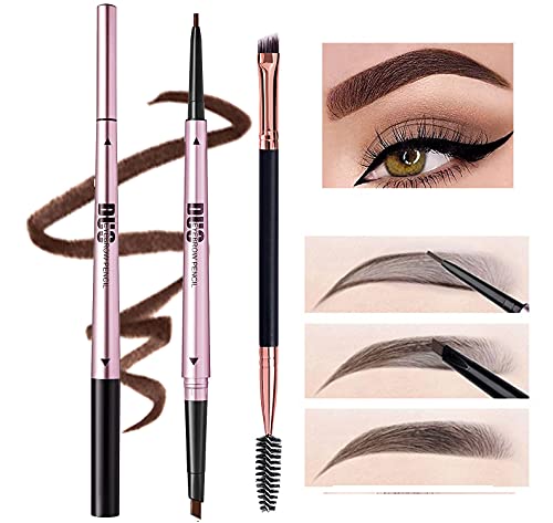 Mihqy Crayon Sourcil, Teinture sourcil, Sourcils Maquillage, Crayon Sourcil Waterproof, Coloration Sourcil, Crayon à Sourcils à Double Extrémité（Coffee)