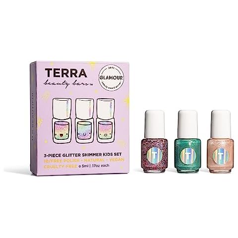 Terra Beauty Kids 3-Piece Glitter Shimmer Mini Nail Collection Cover