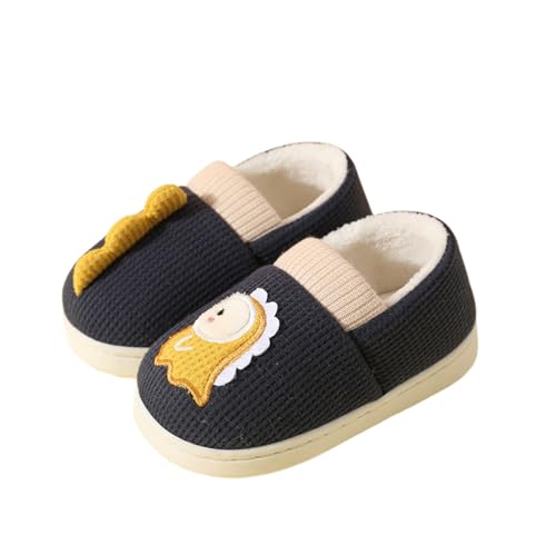 Generisch Zapatillas de estar por casa para niños y niñas, de invierno, con dibujos animados, para niños y niñas, para adultos, para interior y exterior, zapatillas de felpa para niños, marine, 32 EU