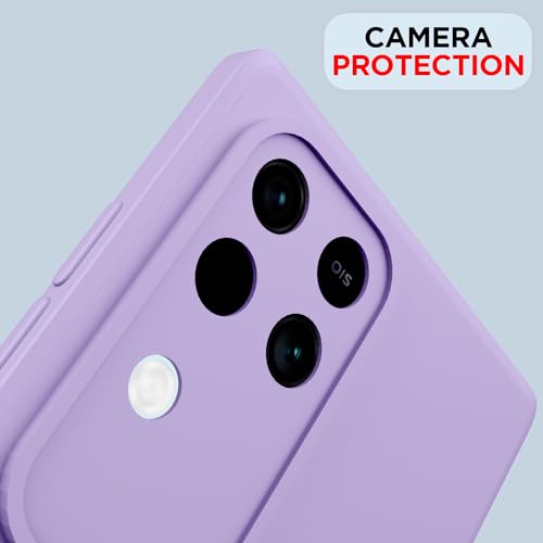 Image of Outlouders Back Cover for Vivo V30 5G / V30 Pro 5G | Camera Protection | Durable Soft Matte Silicone Bumper Case (Purple)