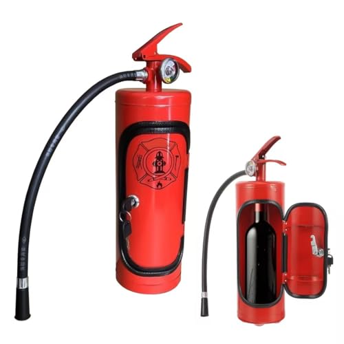 HSYWSH Minibar Feuerlöscher Feuerlöscher-Minibar Mobile Bar Wein Aufbewahrungsboxen Neuheit für Liebenden Feuerwehrmann for Whisky-Liebhaber und Feuerwehrleute (Rot A)