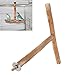 2 Pcs T Shaped Azalea Wood Bird Perch, Wooden Parrot Perch Stand, Birdcage Stand, Wooden Parakeet Perch Stand, Exercise Climbing Grinding Toy Playground Accessories for Bird Cage