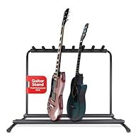 Pyle, Multi Guitar Stand - 7 holder, Foldable –Guitar Rack, Guitar Stand Floor, Multi Guitar Stand - Holder, Portable Black - Guitar Stand for Multiple Guitars, W/ No slip Rubber Padding and Guitar Bag UNIVERSAL GUITAR COMPATIBILITY: The Multi-Instru...