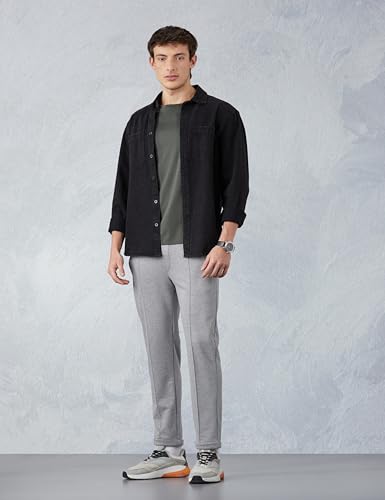 Image of Amazon Brand - Symbol Men Cotton Rich Strechable Terry Knit Pants - Regular Fit