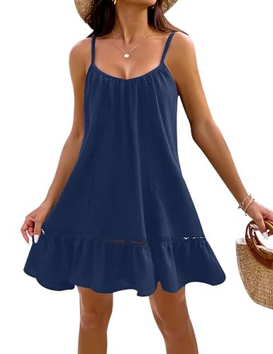 Image of Blooming Jelly Womens Bathing Suit Cover Up Swim Beach Dresses Cover Ups Spaghetti Straps Swimsuit Coverups 2026