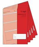 SIGEL AW484/5 Ausbildungsnachweisheft/Berichtsheft f.wöchentliche oder monatliche Eintragung, 5 Stück, A4, 28 Blatt, je 1 Woche bzw. 1 Monat im Überblick auf 1 S., ausreichend für 1 oder 3 Jahre