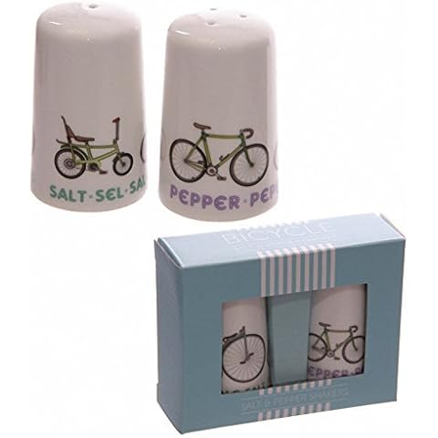 Porcelain Salt and Pepper Set - Fun Cycling Design PDS Cover