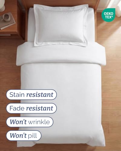Image of Duvet Cover Twin /Twin XL - 2 Piece Set, College Dorm Room - White