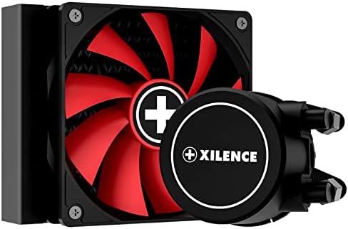 Xilence LQ120 AMD i Intel AiO 120 mm chłodzenie wodą, 1 x wentylator PWM 120 mm, 200 W TDP, czerwony/czarny