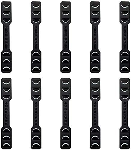 OKUU 10Pcs Face Mask Ear Hooks Buckle Soft Plastic Ear Band Extension for Reduce Ear Fatigue-Black