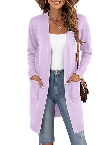 Image of VIISHOW Women's Classic Cardigans Long Sleeve Open Front Casual Knit Cardigan Sweaters Coat Soft Outwear