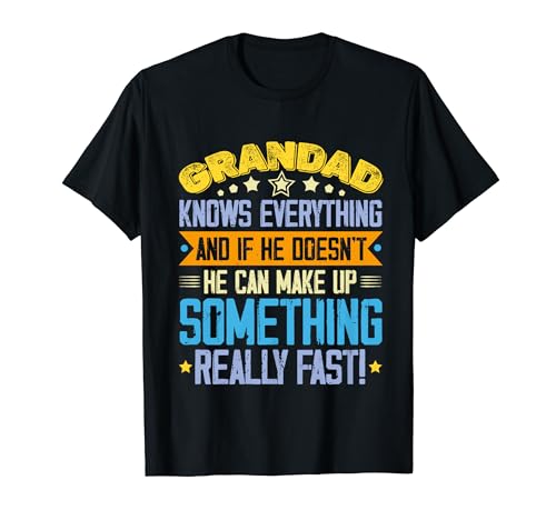Funny Grandad Knows Everything, Vintage Grand-Pa Father's Day T-Shirt